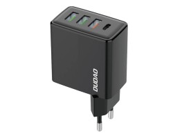 Hálózati töltő adapter Dudao gyorstöltő 3x USB / 1x USB Type C 20W, PD, QC 3.0 fekete (A5H)